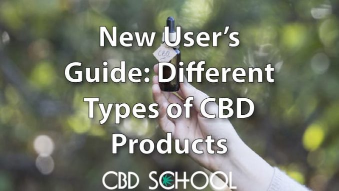 Different Types of CBD Products: A New User's Guide